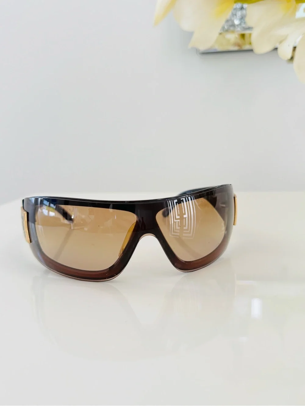 RARE🦋 Vintage CHANEL Vintage 5085 brown gold sunglasses